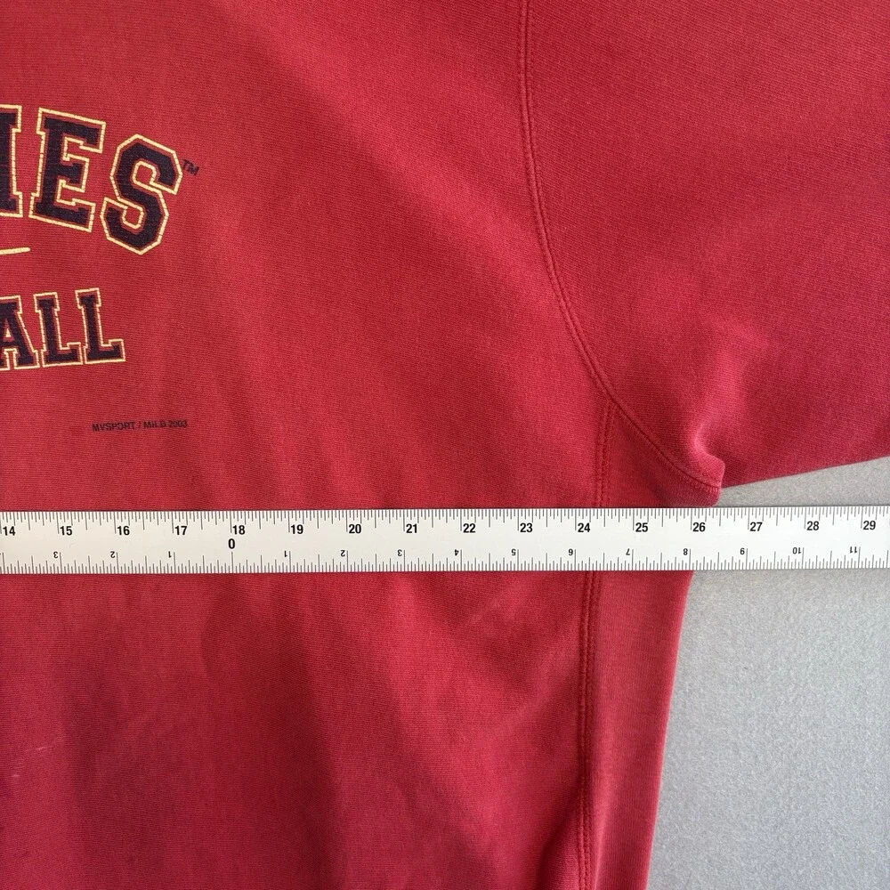 Vintage MV Sport Pro-Weave Red Smokies Baseball MLB 2003 Sweater Size XL